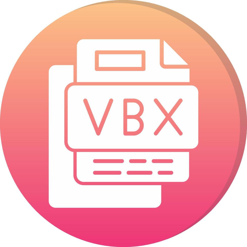 VBX File Circle Icon vector