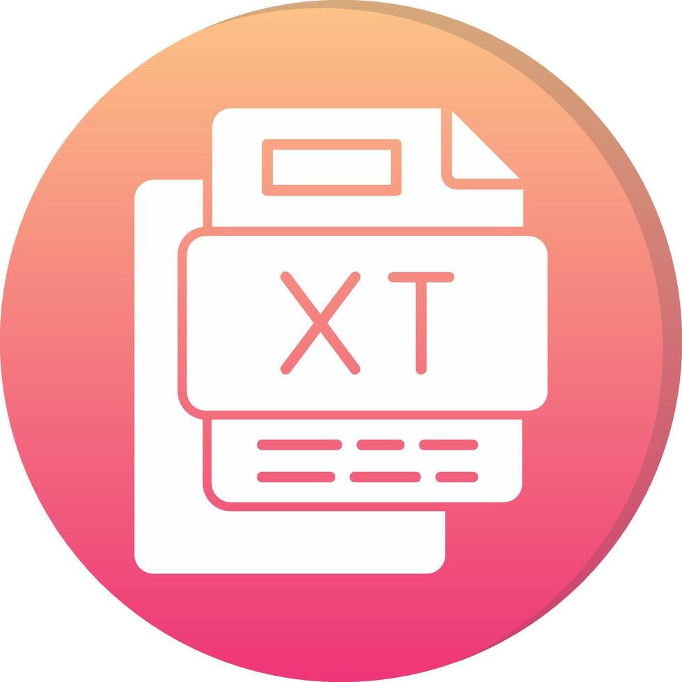 Xt File Circle Icon vector