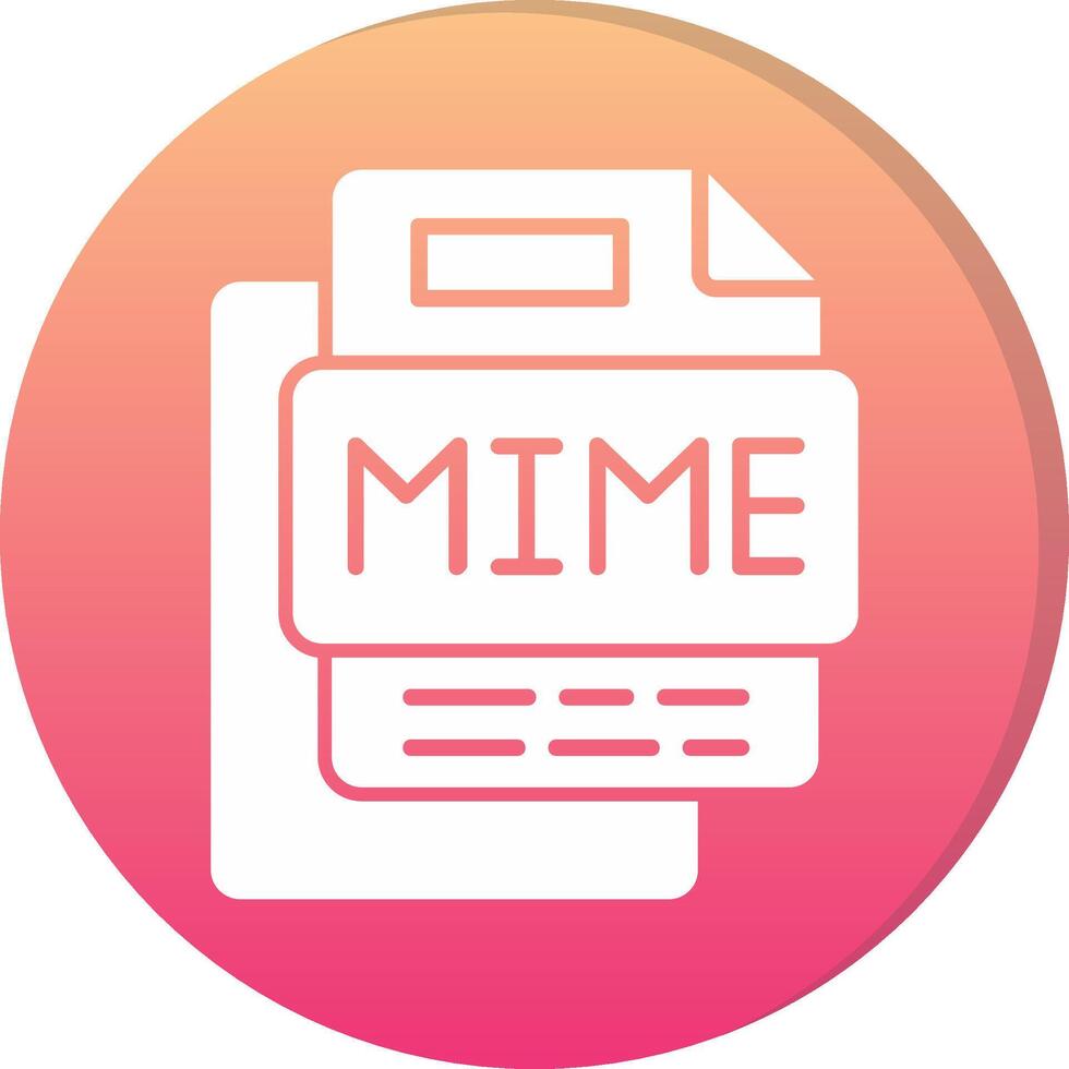 Mime File Circle Icon vector