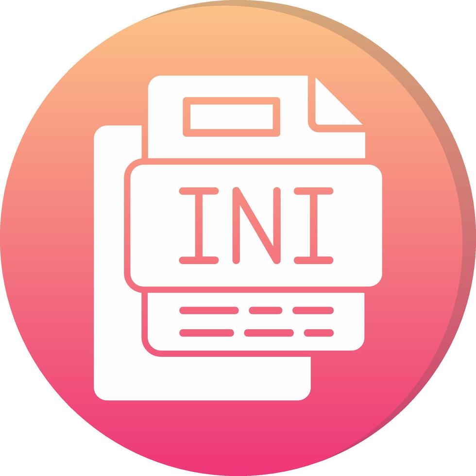 INI File Circle Icon vector