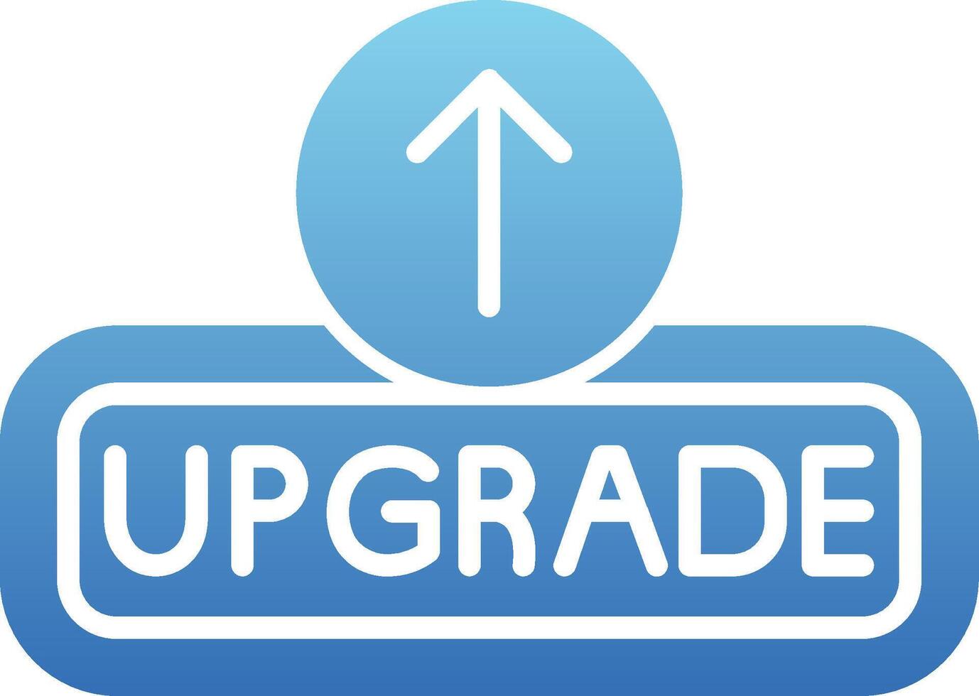 Upgrade Glyph Gradient Icon vector