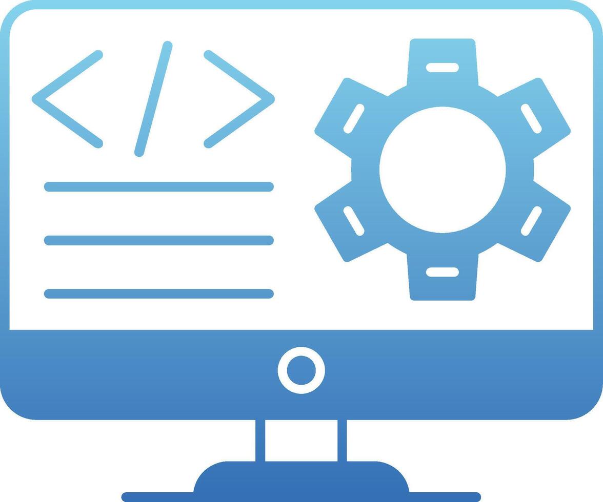 Website Builder Glyph Gradient Icon vector