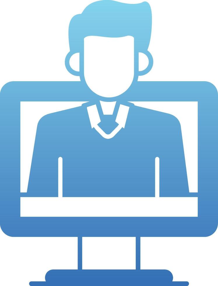 OnGlyph Gradient Tutoring Glyph Gradient Icon vector