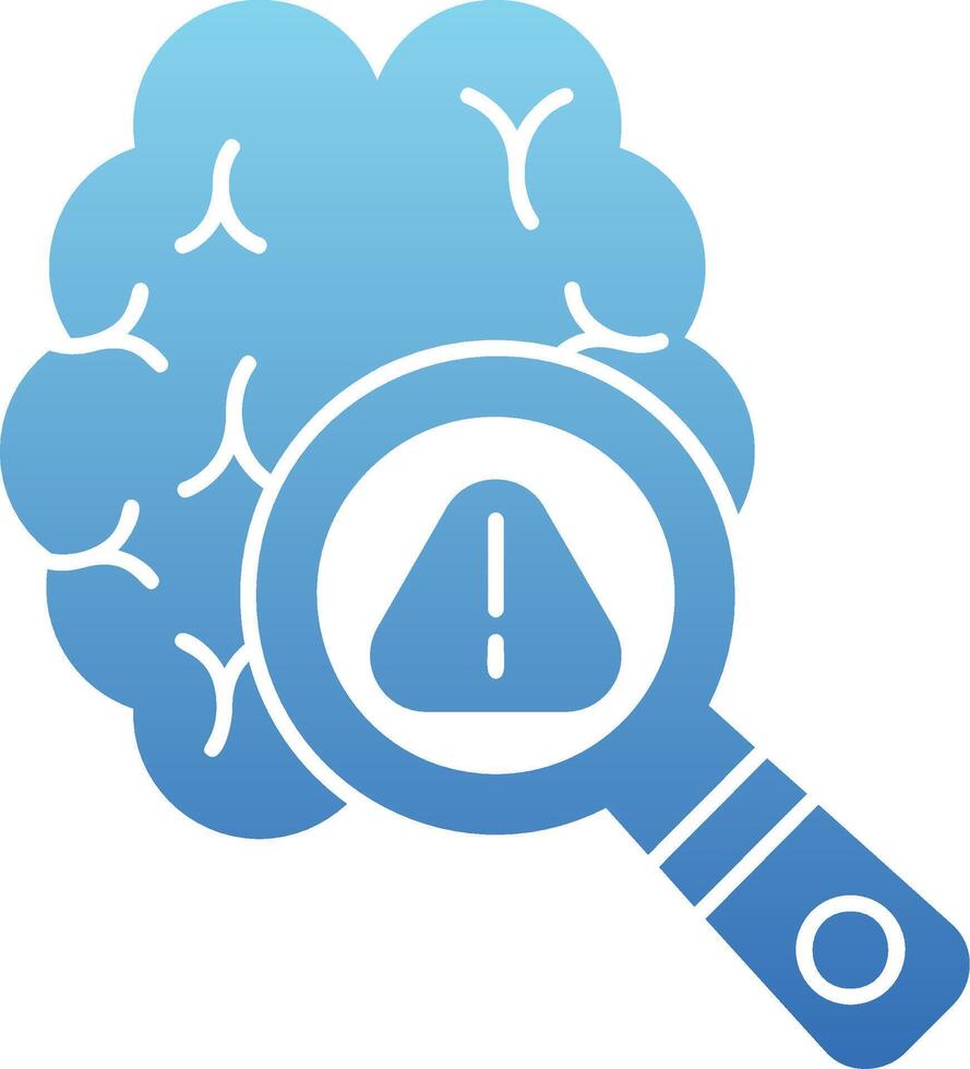 Mental Health Damage Glyph Gradient Icon vector