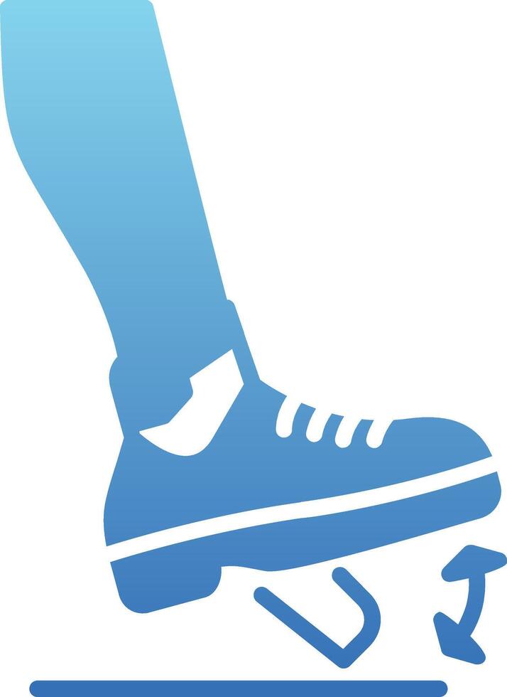 Ankle Flex Glyph Gradient Icon vector