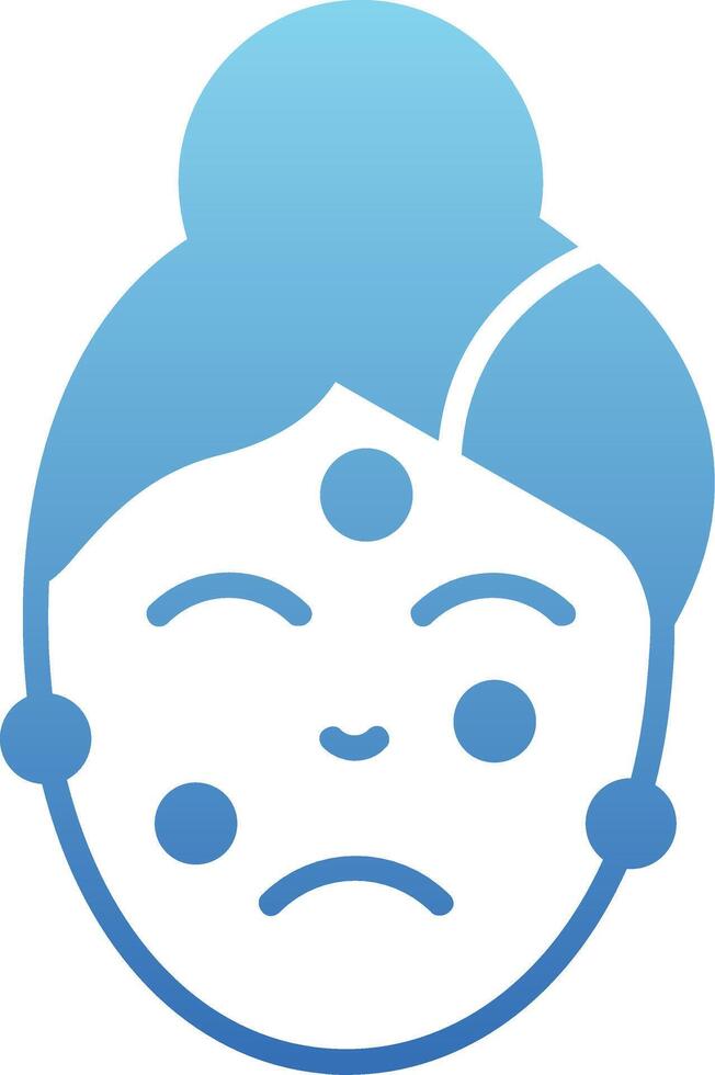 Acne Glyph Gradient Icon vector