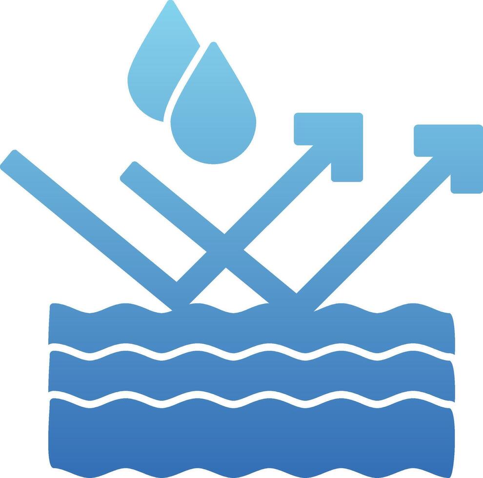 Water Resistant Glyph Gradient Icon vector