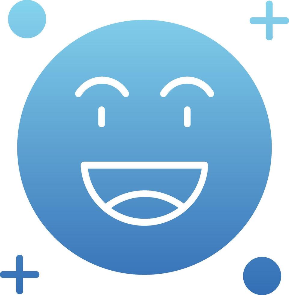 Happy Glyph Gradient Icon vector