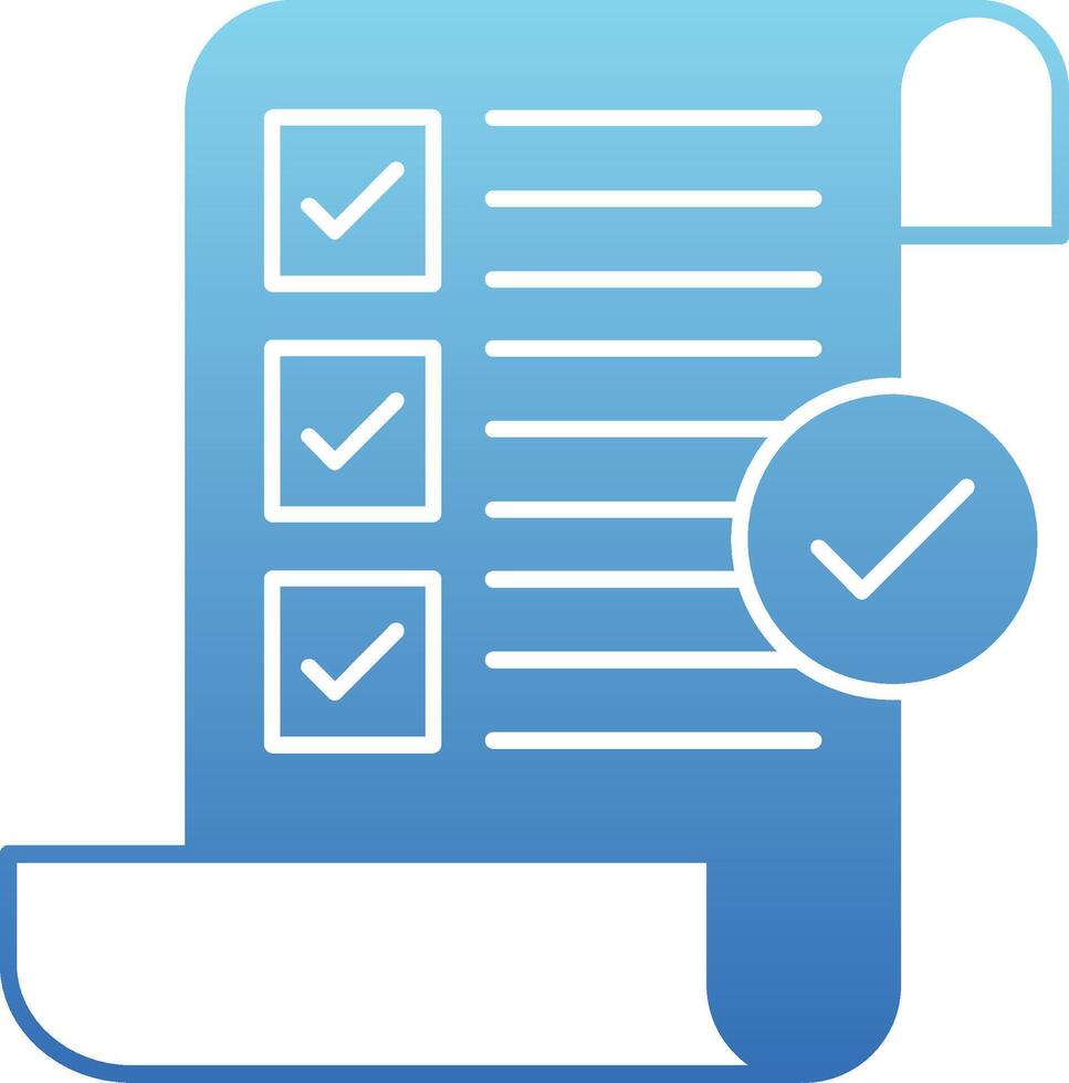 Terms and Conditions Glyph Gradient Icon vector