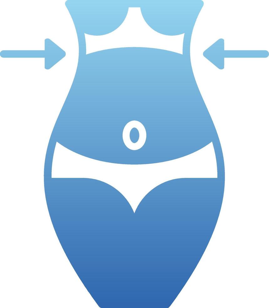 Fat Loss Glyph Gradient Icon vector