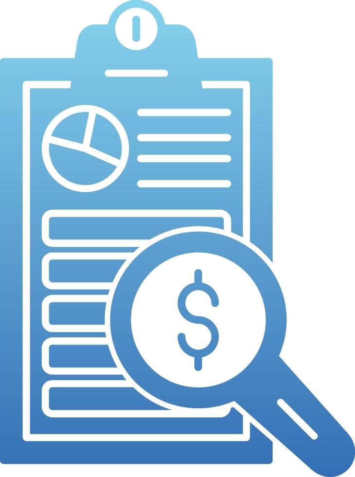 Auditing Glyph Gradient Icon vector