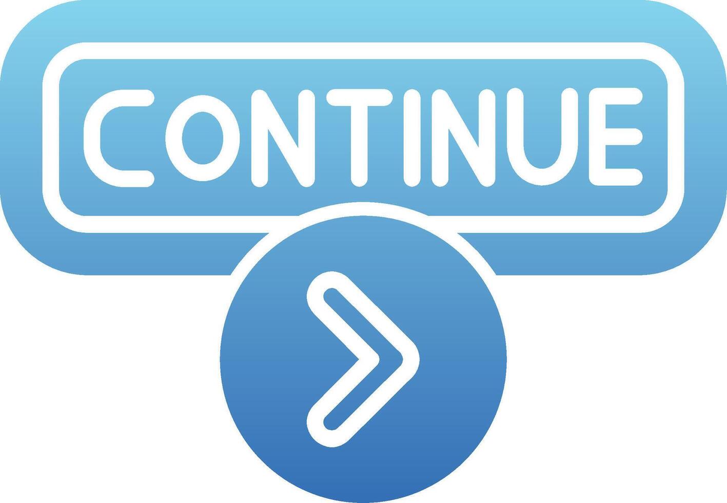 Continue Glyph Gradient Icon vector