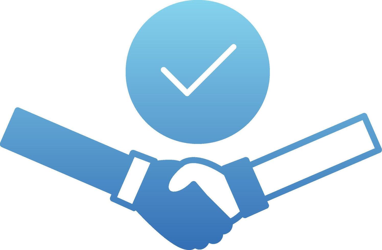 Handshake Deal Done Glyph Gradient Icon vector