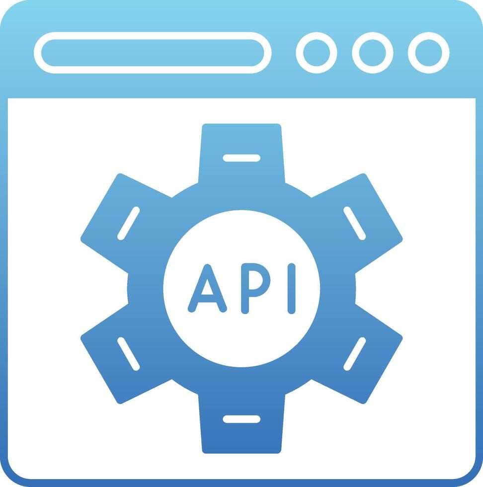 Api Glyph Gradient Icon vector