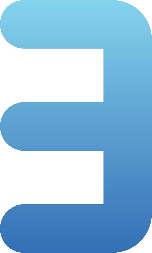 Tres glifo degradado icono vector