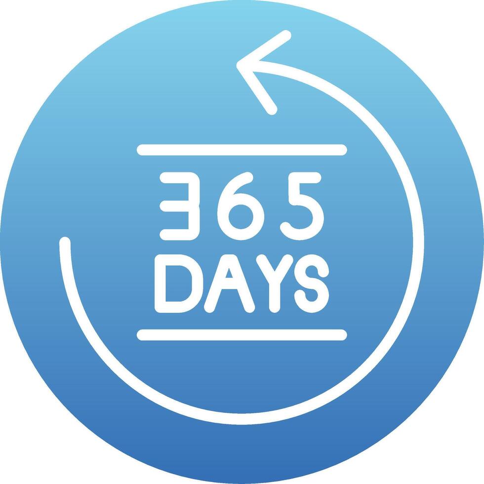 365 Days Glyph Gradient Icon vector