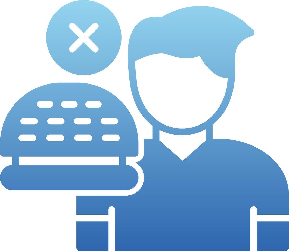 No Appetite Glyph Gradient Icon vector