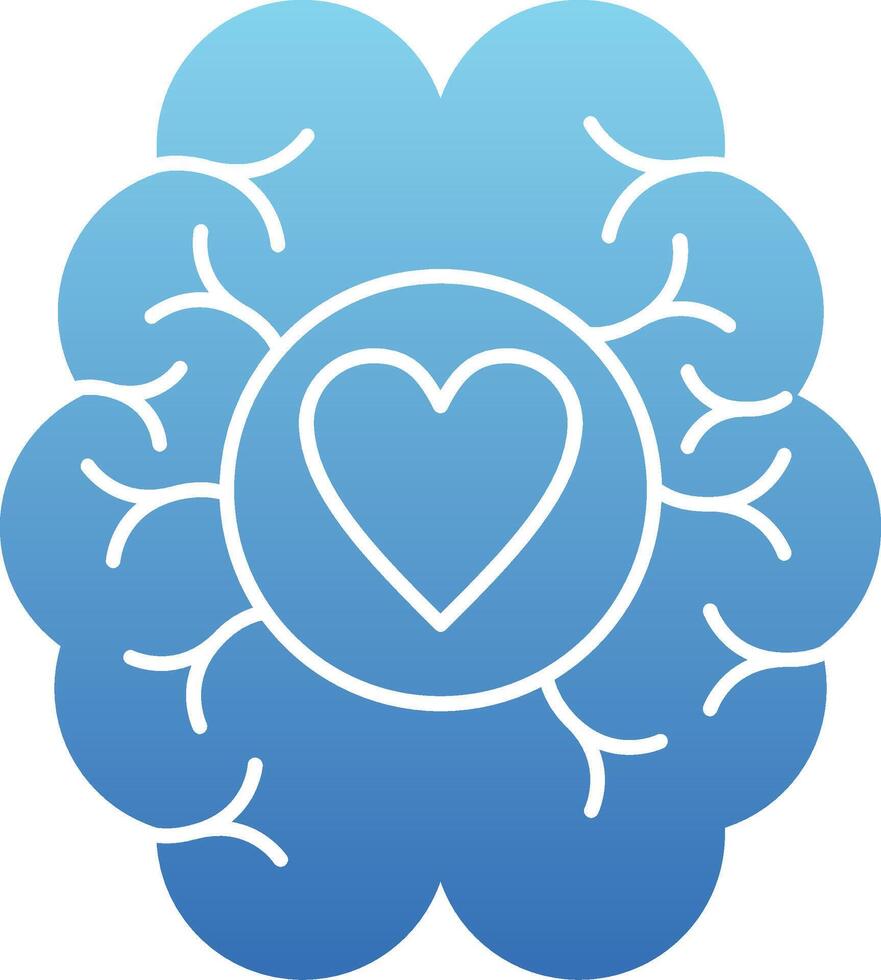 Dopamine Glyph Gradient Icon vector