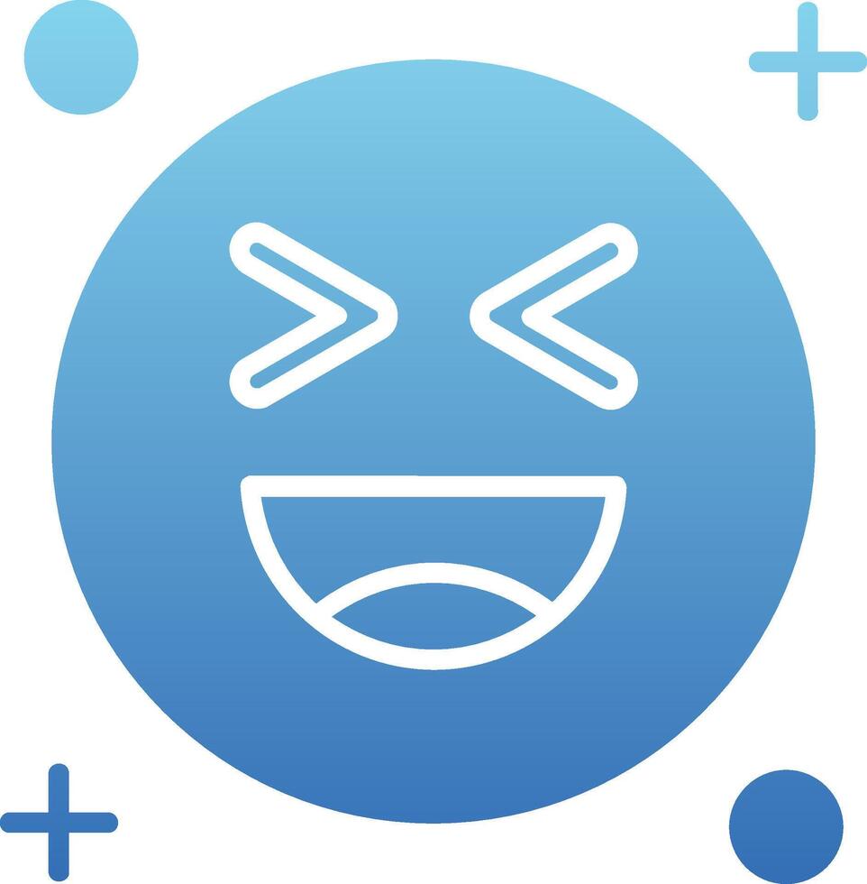Laugh Glyph Gradient Icon vector