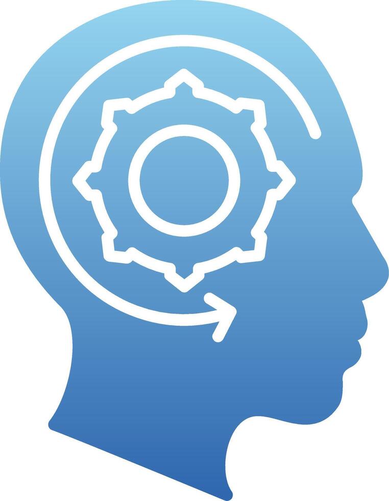 Learning Glyph Gradient Icon vector