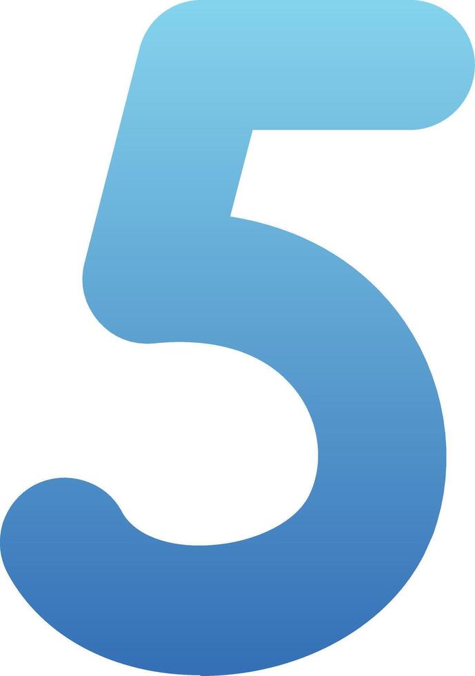 Five Glyph Gradient Icon vector