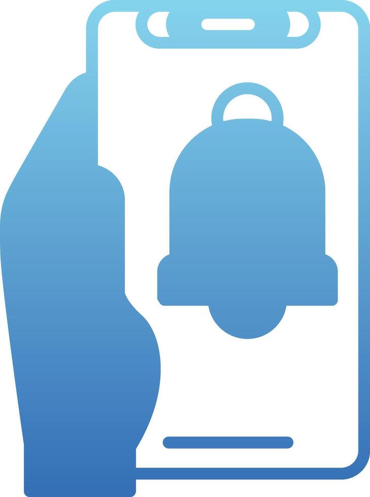 Notification Glyph Gradient Icon vector