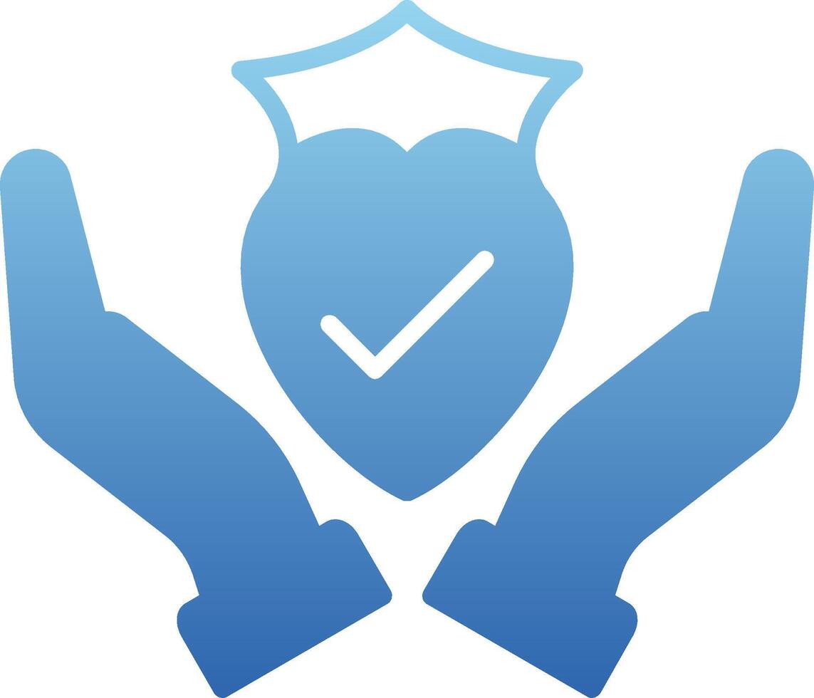 Trust Glyph Gradient Icon vector