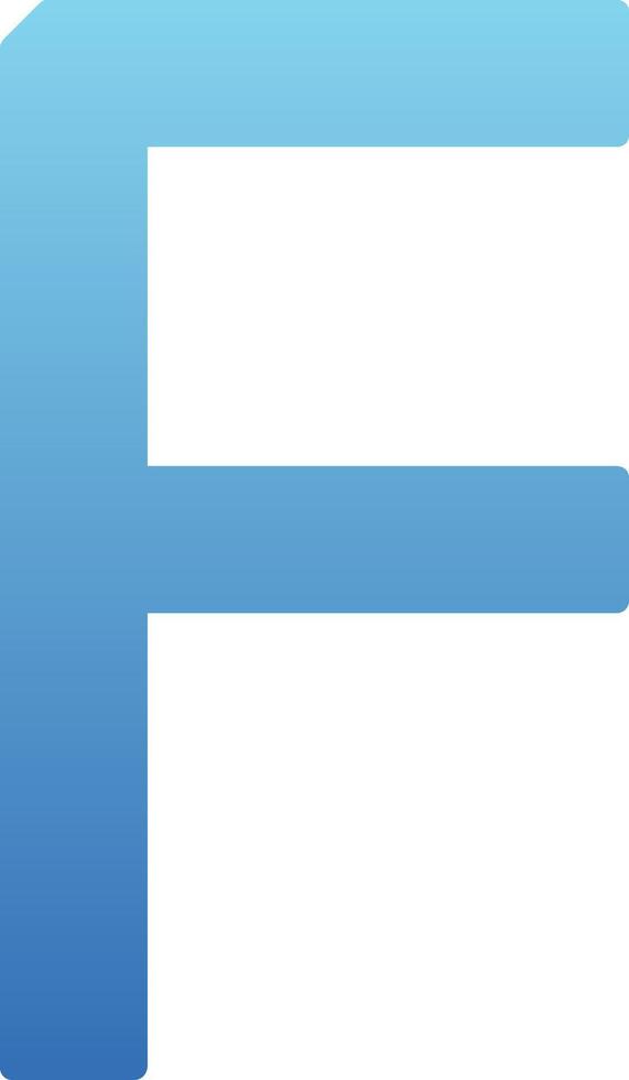 Capital F Icon vector