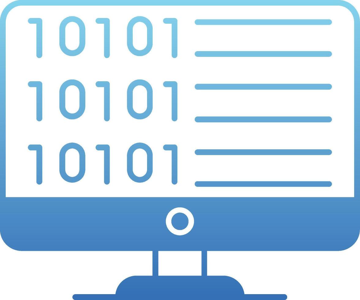 Code Glyph Gradient Icon vector