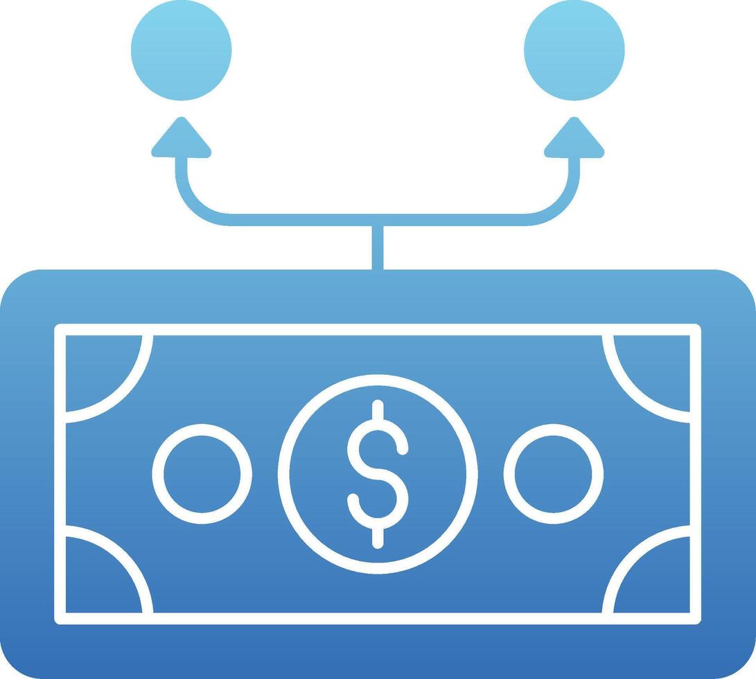 Expenses Division Glyph Gradient Icon vector