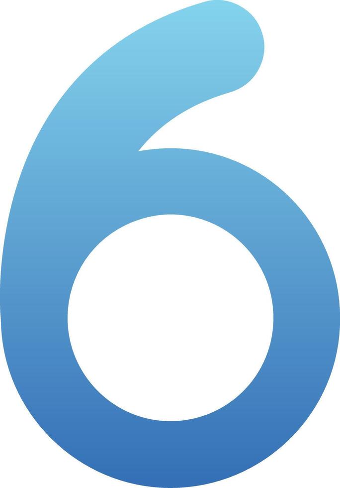 Six Glyph Gradient Icon vector