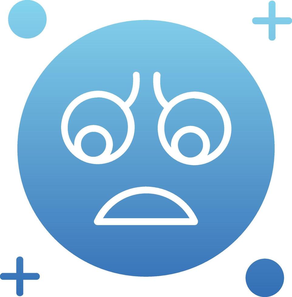 Sad Glyph Gradient Icon vector