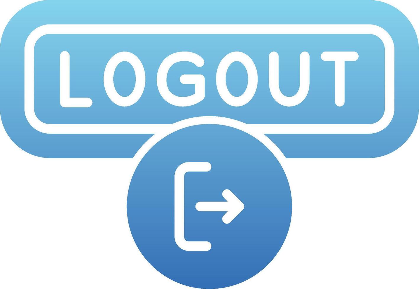 Logout Glyph Gradient Icon vector