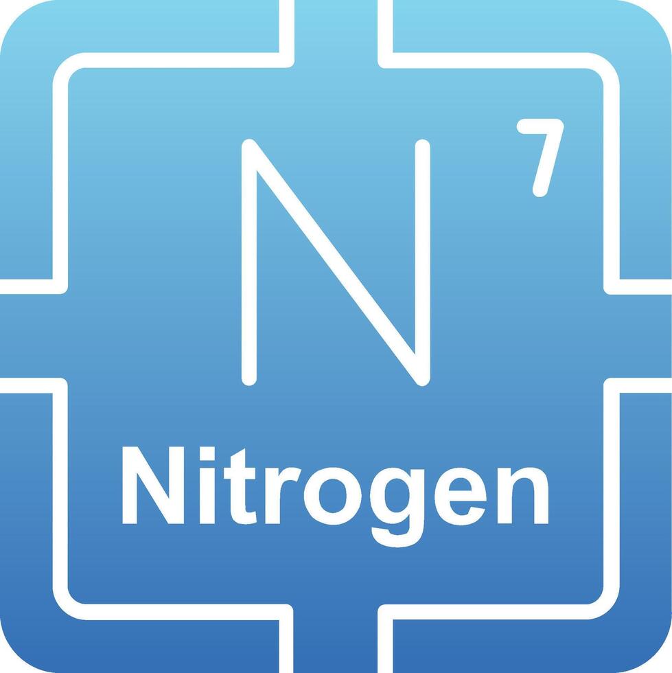 Nitrogen Glyph Gradient Icon vector