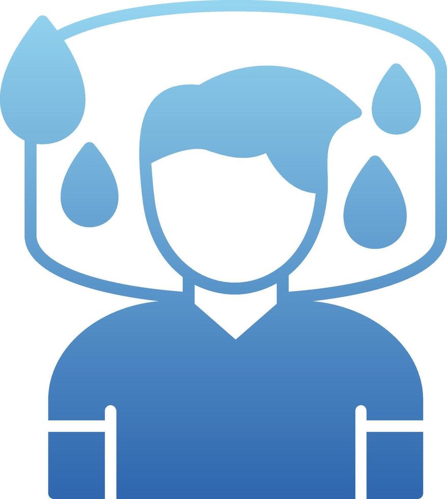 Night Sweat Glyph Gradient Icon vector
