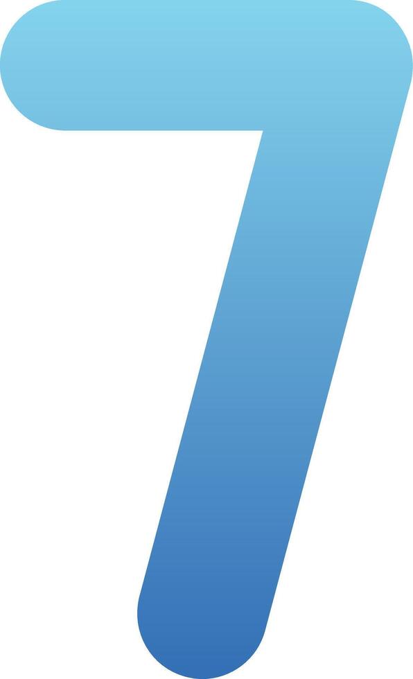 Seven Glyph Gradient Icon vector