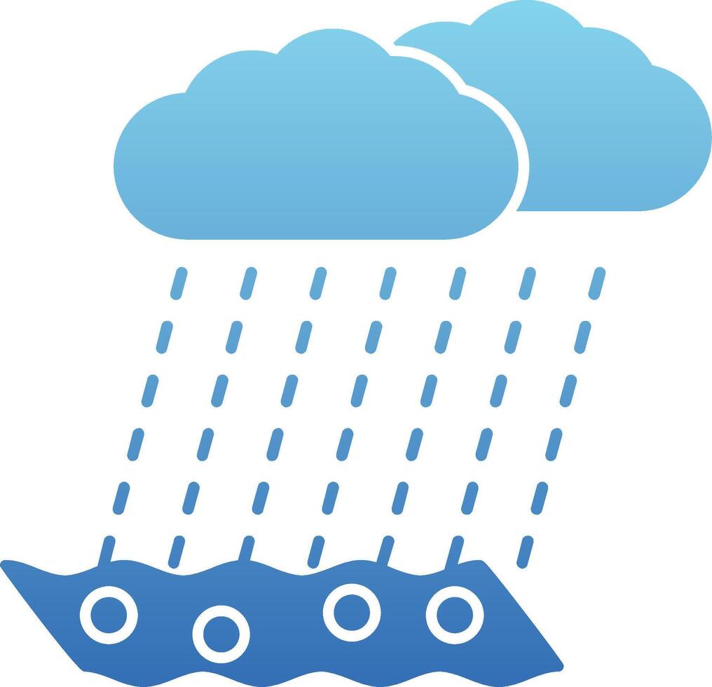 Raining Glyph Gradient Icon vector