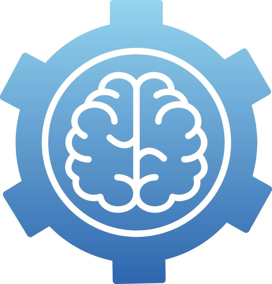 Brain Functions Glyph Gradient Icon vector