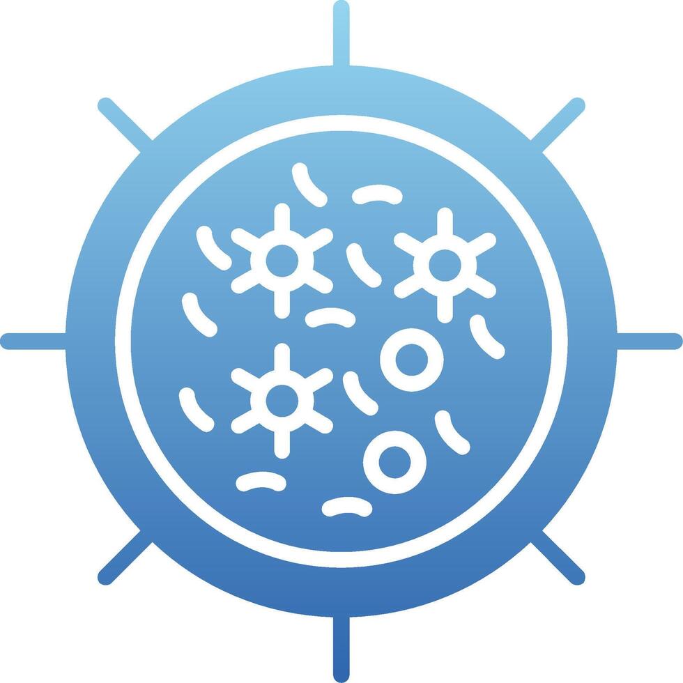 Bacteria Glyph Gradient Icon vector