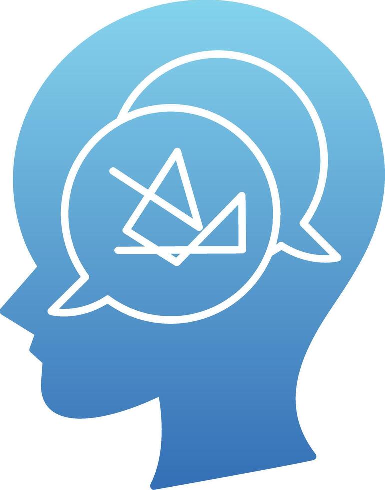 Confusion Glyph Gradient Icon vector