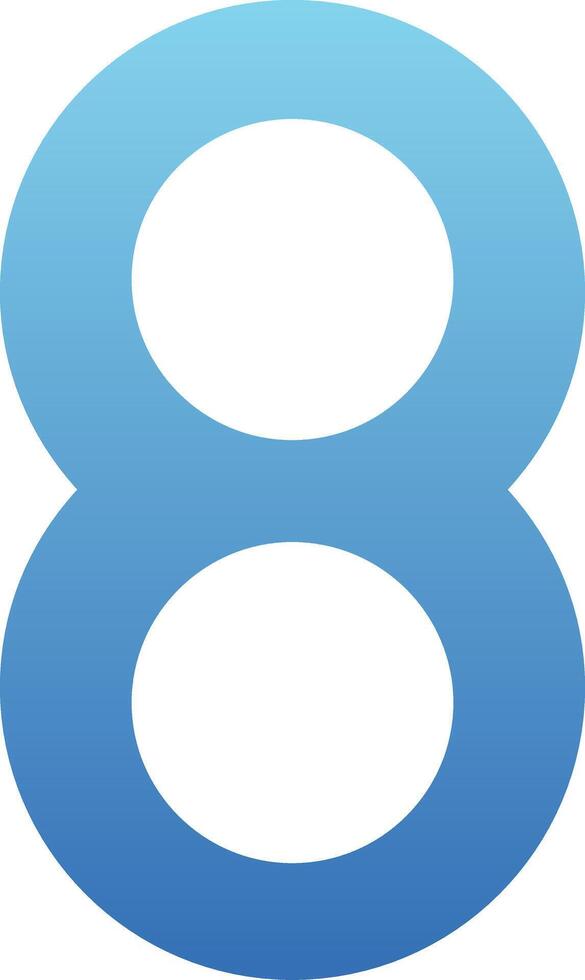 Eight Glyph Gradient Icon vector