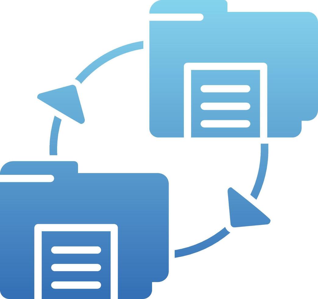 Files Exchange Glyph Gradient Icon vector