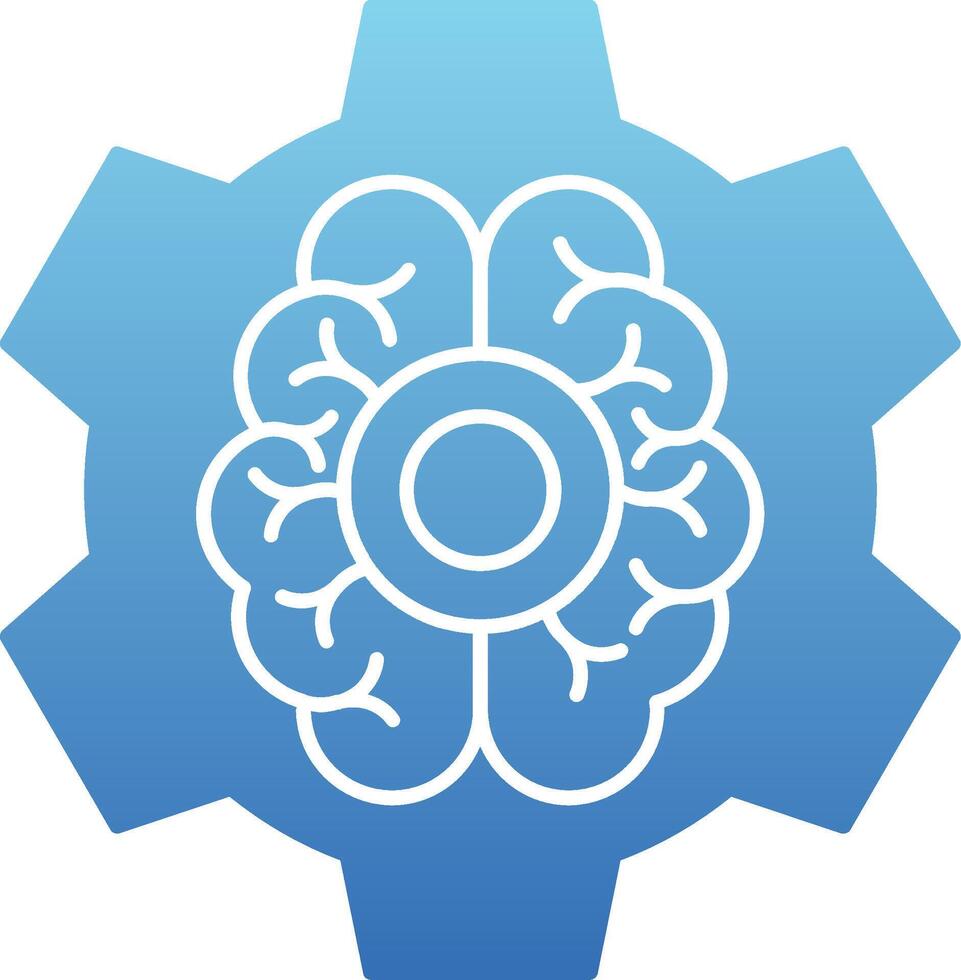 Brain Functions Glyph Gradient Icon vector