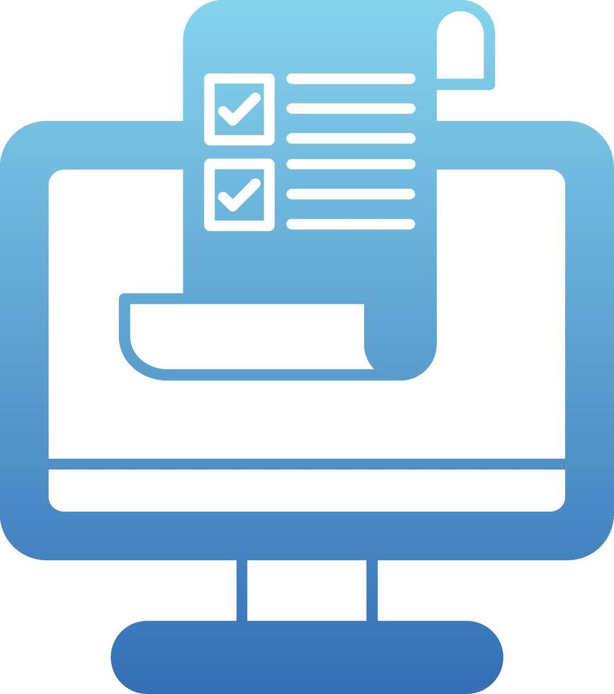 Brief Glyph Gradient Icon vector