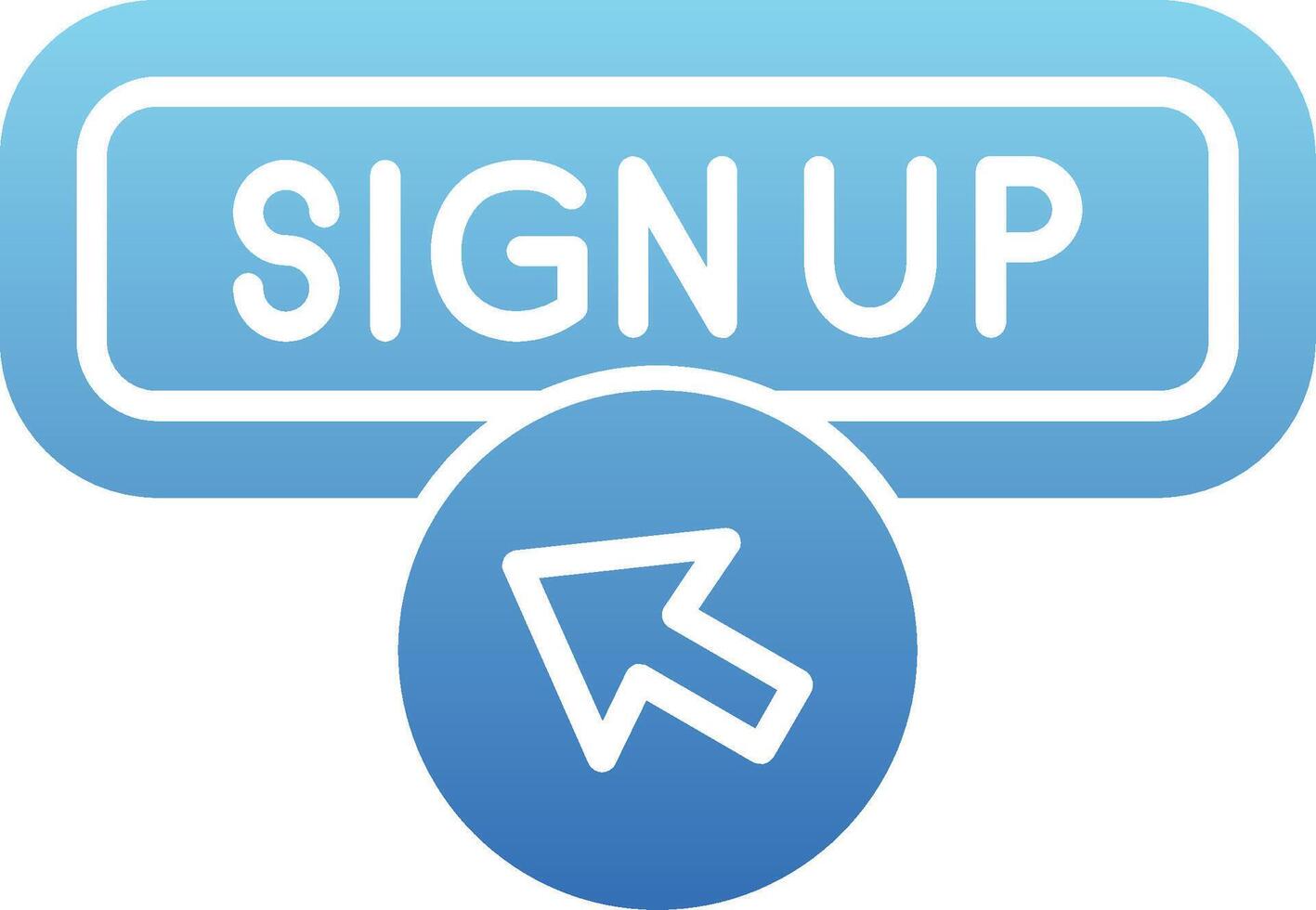 Sign Up Glyph Gradient Icon vector