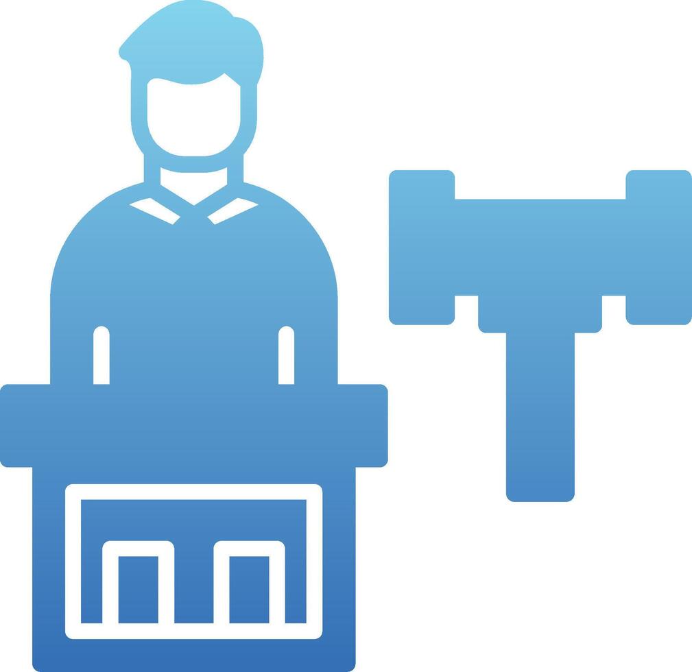 Judge Glyph Gradient Icon vector