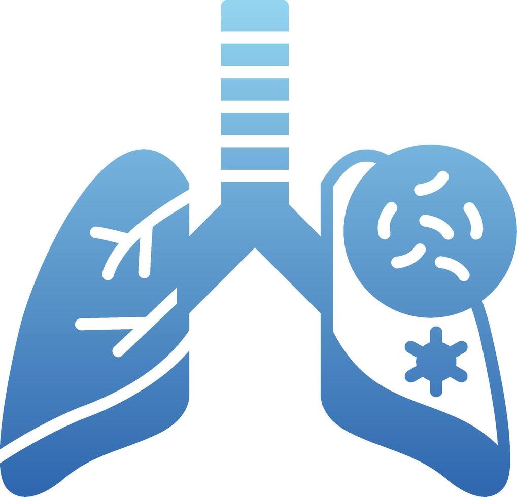 Lungs Germs Glyph Gradient Icon vector