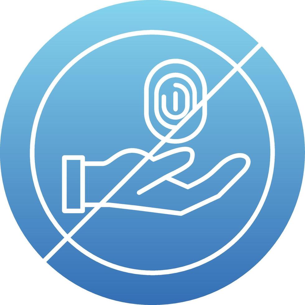 No Thief Glyph Gradient Icon vector