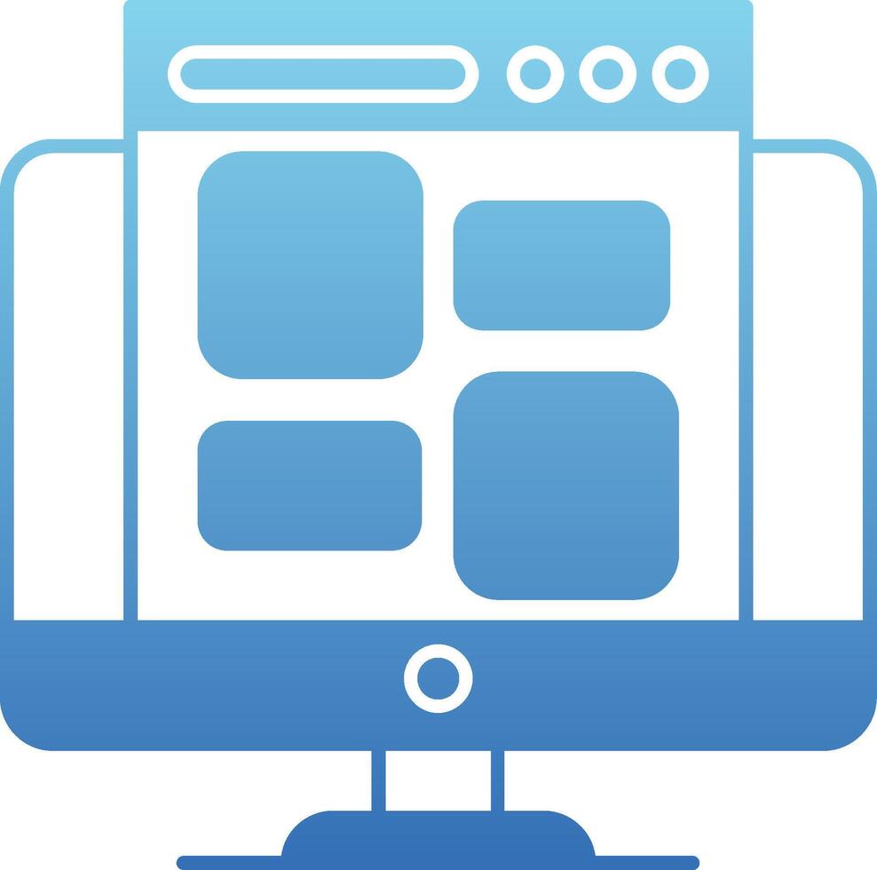 Website Template Glyph Gradient Icon vector