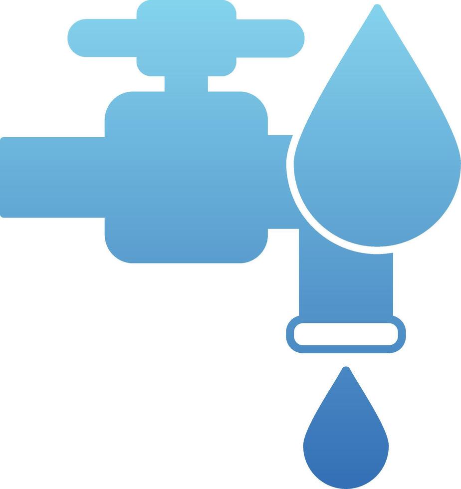 Water Faucet Glyph Gradient Icon vector